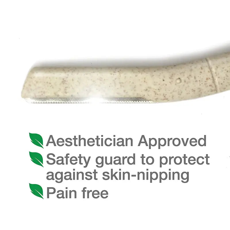 Biodegradable Wheat Straw Eyebrow Razors - 3 Pack