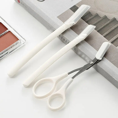 Eyebrow Trimmer Kit with Exfoliating Dermaplaning Razors