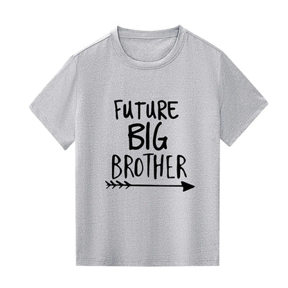Promoted to Big Brother Tees Clothes Baby Boy T Shirts Tops Toddler Novelty Summer Outfit (Future Big Brother-Gray 3-4 Years)