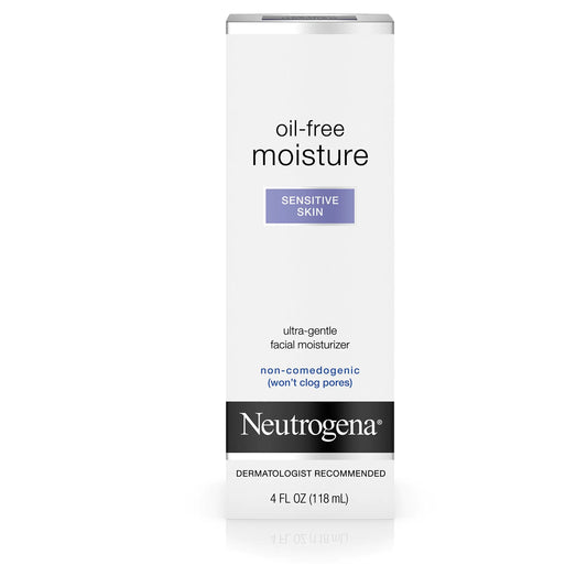 Neutrogena Oil-Free Daily Facial Moisturizer for Sensitive Skin Ultra-Gentle & Lightweight Moisturizers Free of Fragrances & Dyes 4 fl. oz