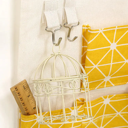 Storage Rack with Hanging Pockets for Home Use