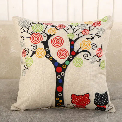 Linen Printed Pillows for Car and Couch Decoration