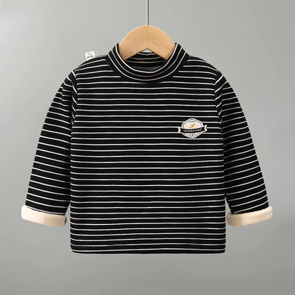 Children's Warm Plush Long-Sleeve T-Shirt