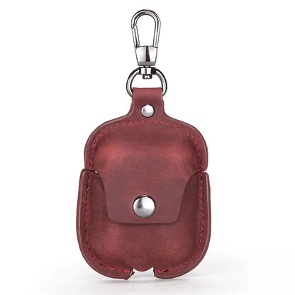 Crazy Horse Leather Case for AirPods 2 Wireless Earbuds