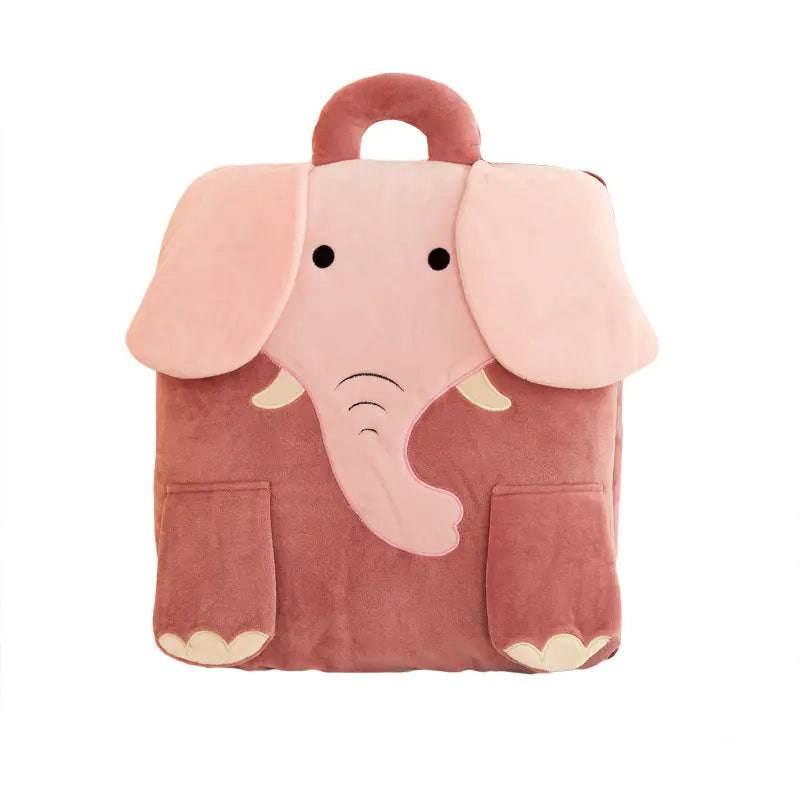 Cartoon Car Air Conditioning Blanket with Plush Pillows