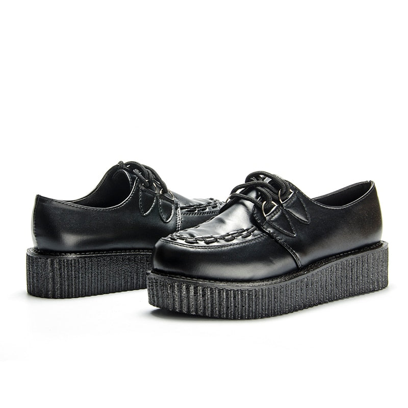 Leather Shoes, Platform Shoes, Flat Shoes, Star Design