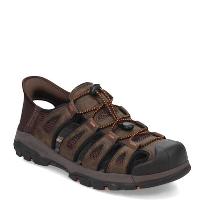 Skechers USA Mens Mens Tresmen-Norvick Fisherman Sandal Chocolate 10.5