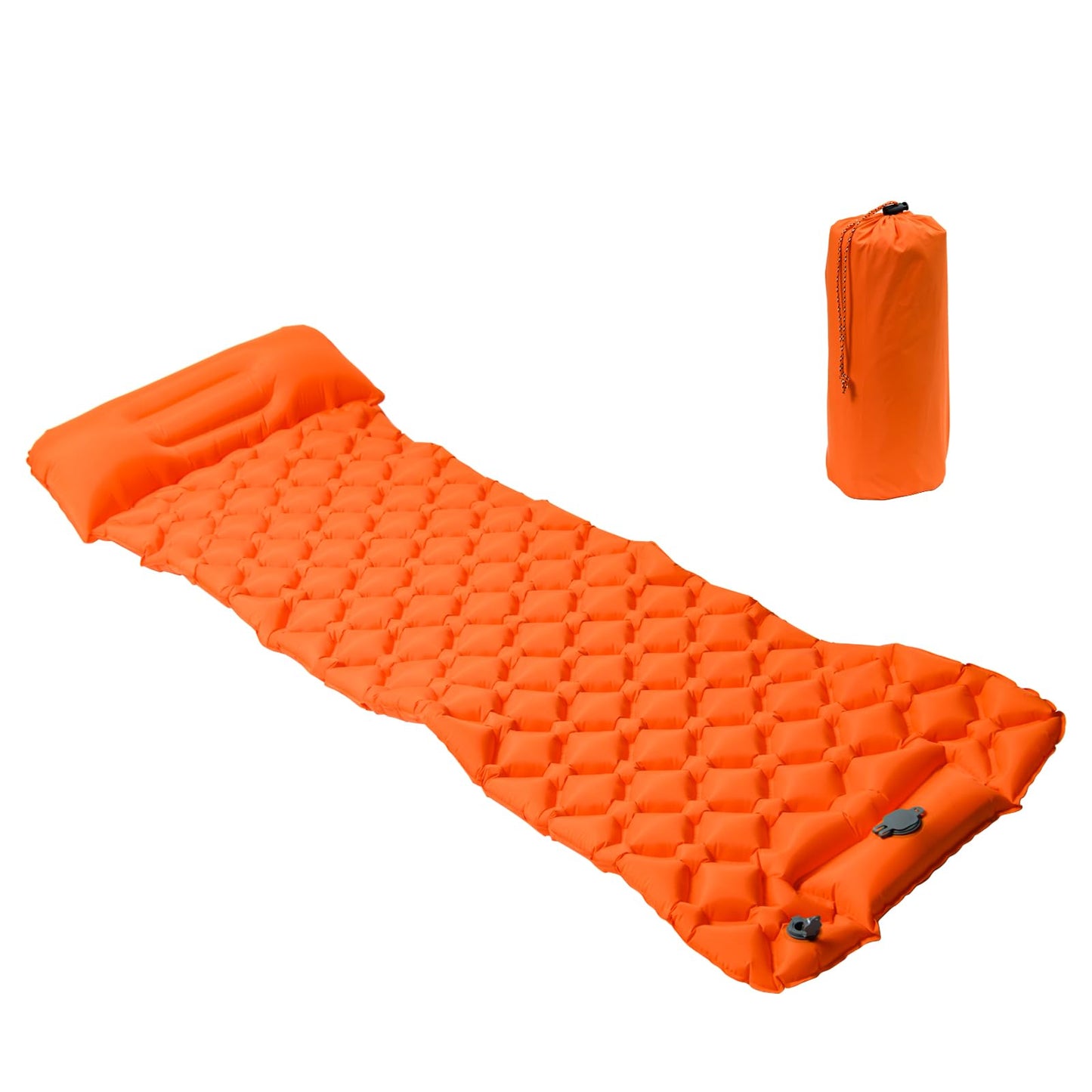 Wngdo Outdoor Inflatable Mattress Ultra-Light Portable air Mattress Camping Sleeping Mat Hiking Tent Inflatable Sleeping Bag Mattress (Orange)