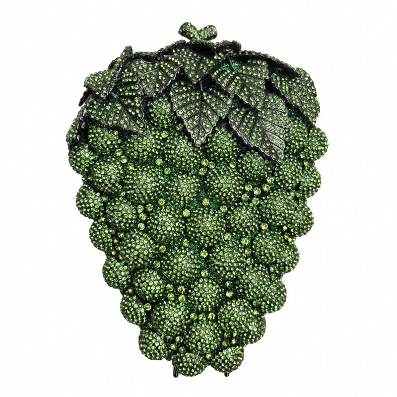 Grape Studded Diamond Evening Bag with Diamonds