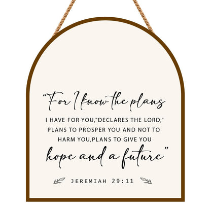 For I Know The Plans Jeremiah 29:11 Bible Verses Wall Decor Scripture Wall ArtBible Wall ArtBible Scripture Wall ArtReligious Wall Art Decor Gifts for Christian Women Men Bedroom Home Wall Decor