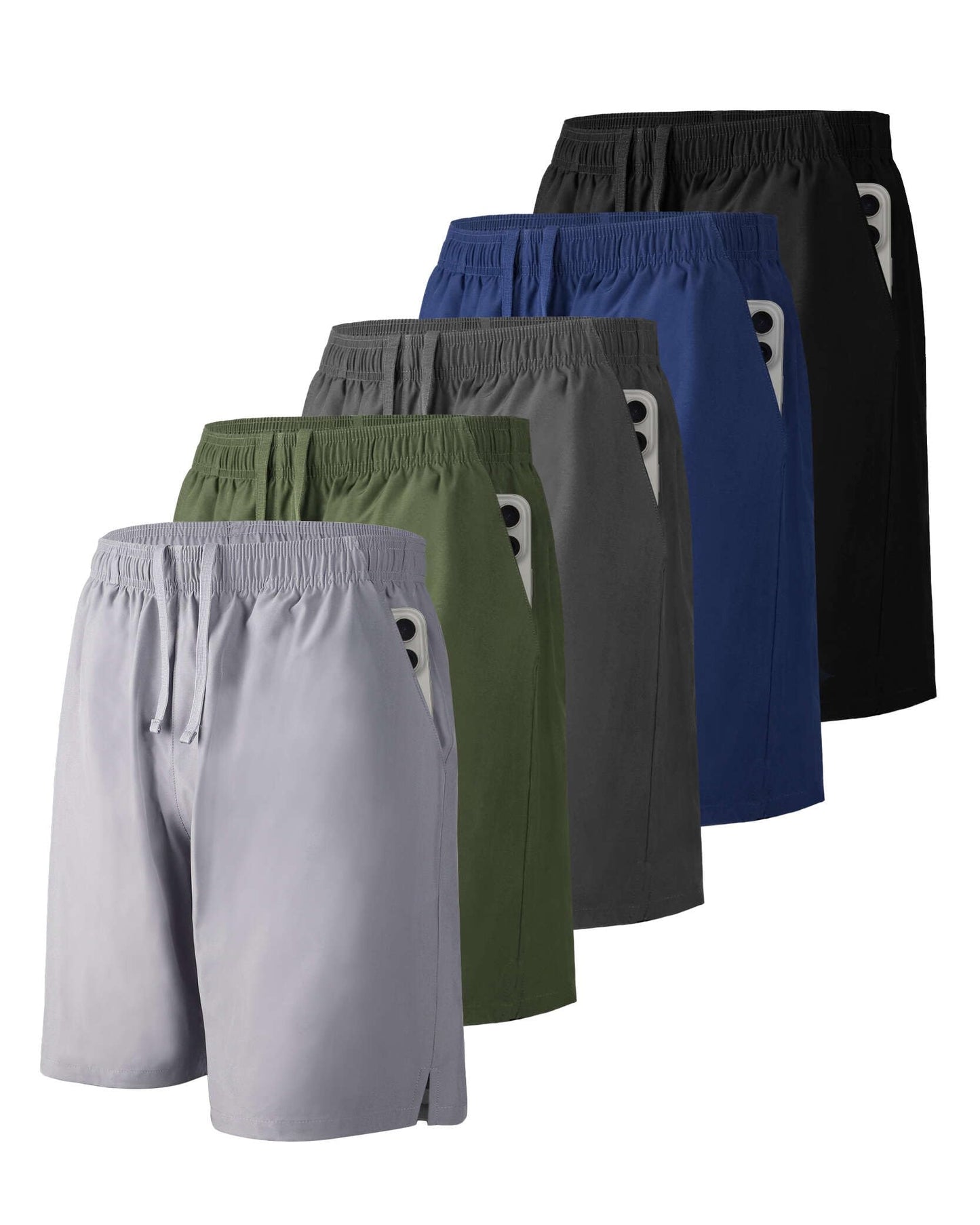 Liloak Dry Fit Shorts Men 7 Inch PackMens Athletic Shorts Quick DryRunning Shorts Dry-Fit with Zipper PocketsFishingHikingWorkout Shorts