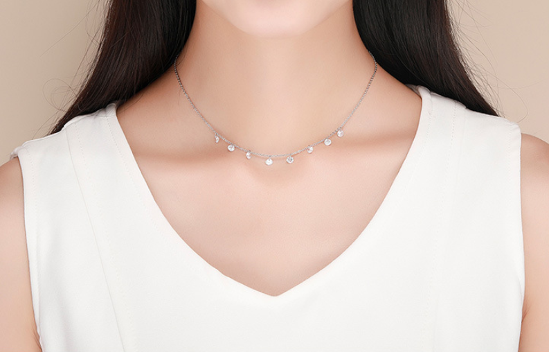 Minimalist Silver Necklace Jewelry