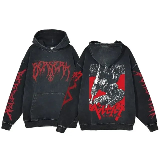 Customizable Retro Washed Cotton Oversized Hoodies