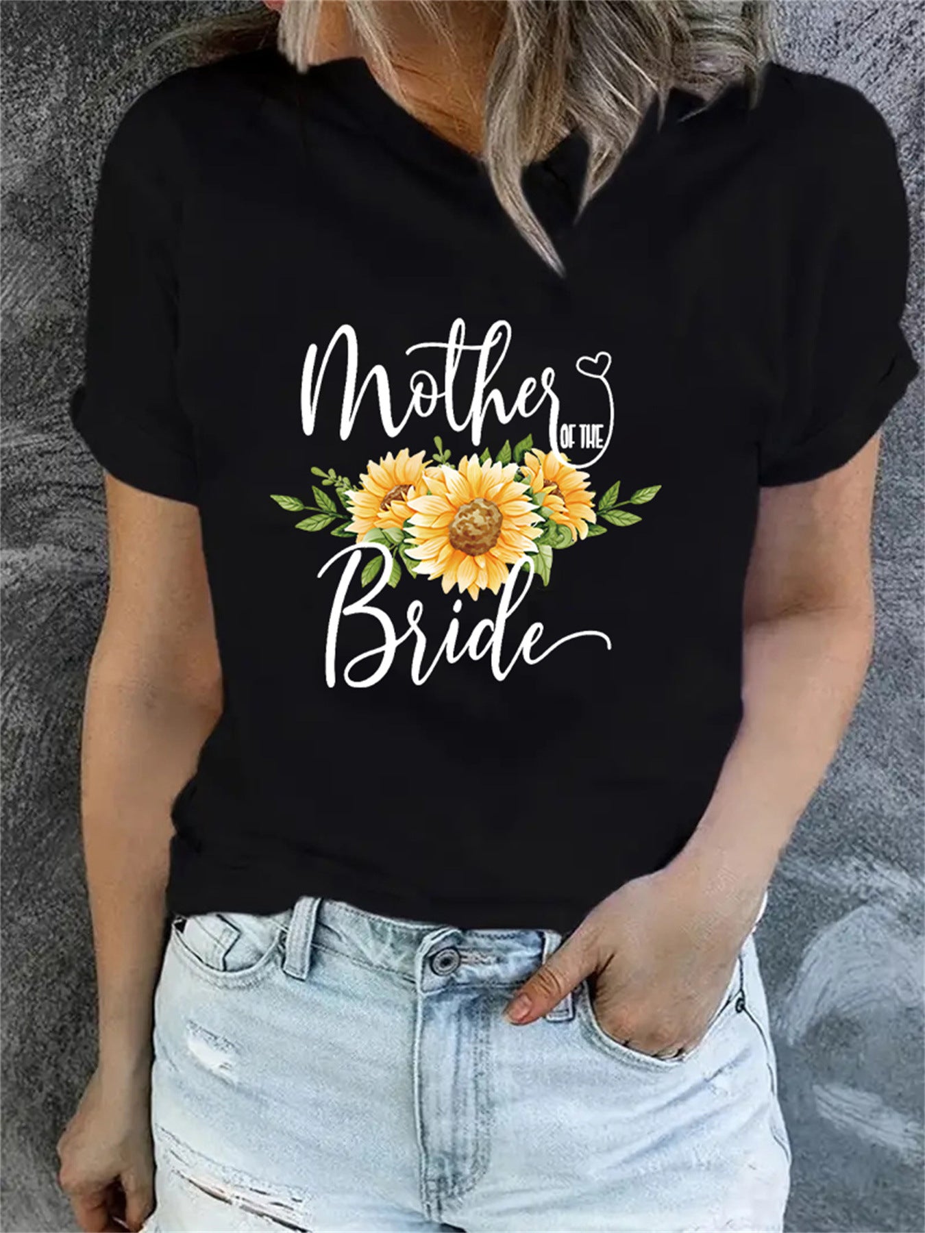 Plain Print Matching Family Short Sleeve T-Shirts