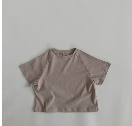 Boys' and Girls' Loose Basic Short Sleeve T-Shirts