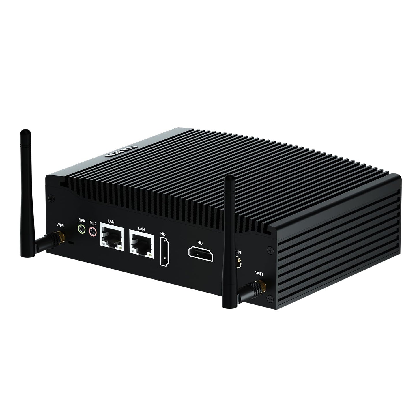 HISTTON Industrial Mini PC Fanless Mini PC Dual Core i5-8265U DDR4 8GB RAM 256GB SSD 2 LAN WiFi BT4.2 Mini Desktop PC 2 RS232 COM Dual HD USB3.0 Mini Computer Windows 11 Pro/Linux