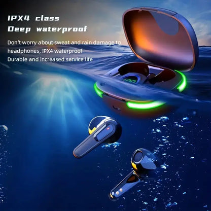 TWS V5.3 True Wireless Earbuds with RGB Light Case