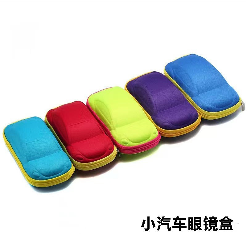 Portable Round Folding Eyeglasses Case with Magnetic Closure