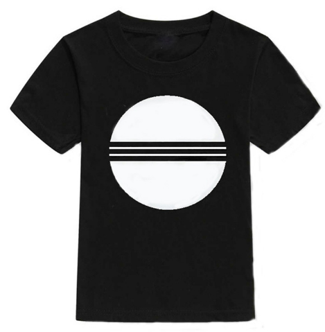 Black and White Short-Sleeve T-Shirts for Kids