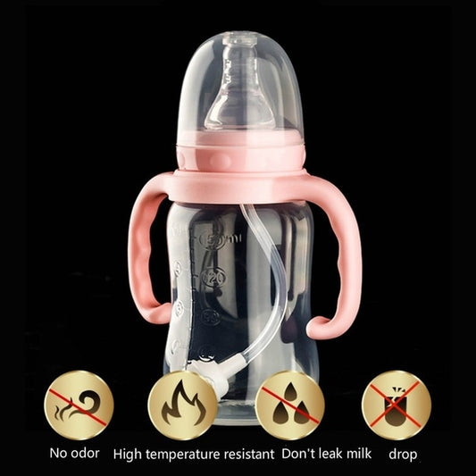 Newborn Baby Bottles with Handheld Plastic Design