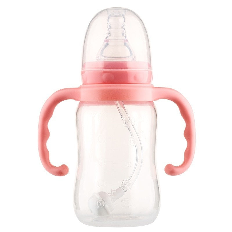Newborn Baby Bottles with Handheld Plastic Design