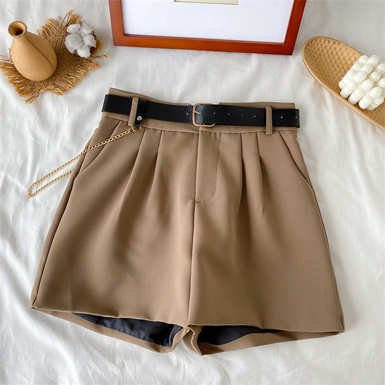 A-line Wide Leg Casual Women's Shorts Pants