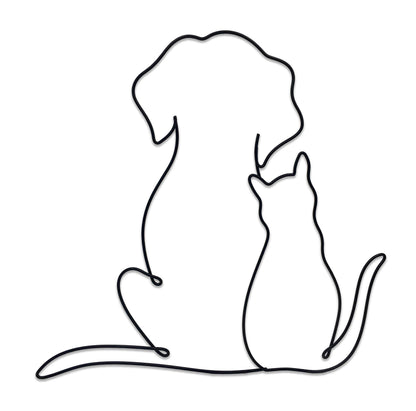 Matani Metal Dog Wall Decor | Dog Wall Art | Metal Wall Art | Metal Wall Decor | Minimalist Room & Living Room Wall Décor (Sleeping Labrador) (Love)