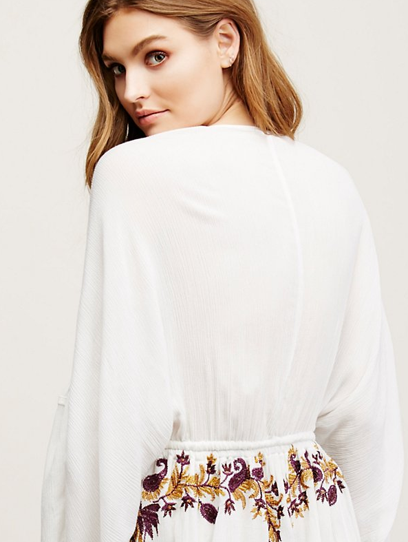 Embroidered V-Neck Dress