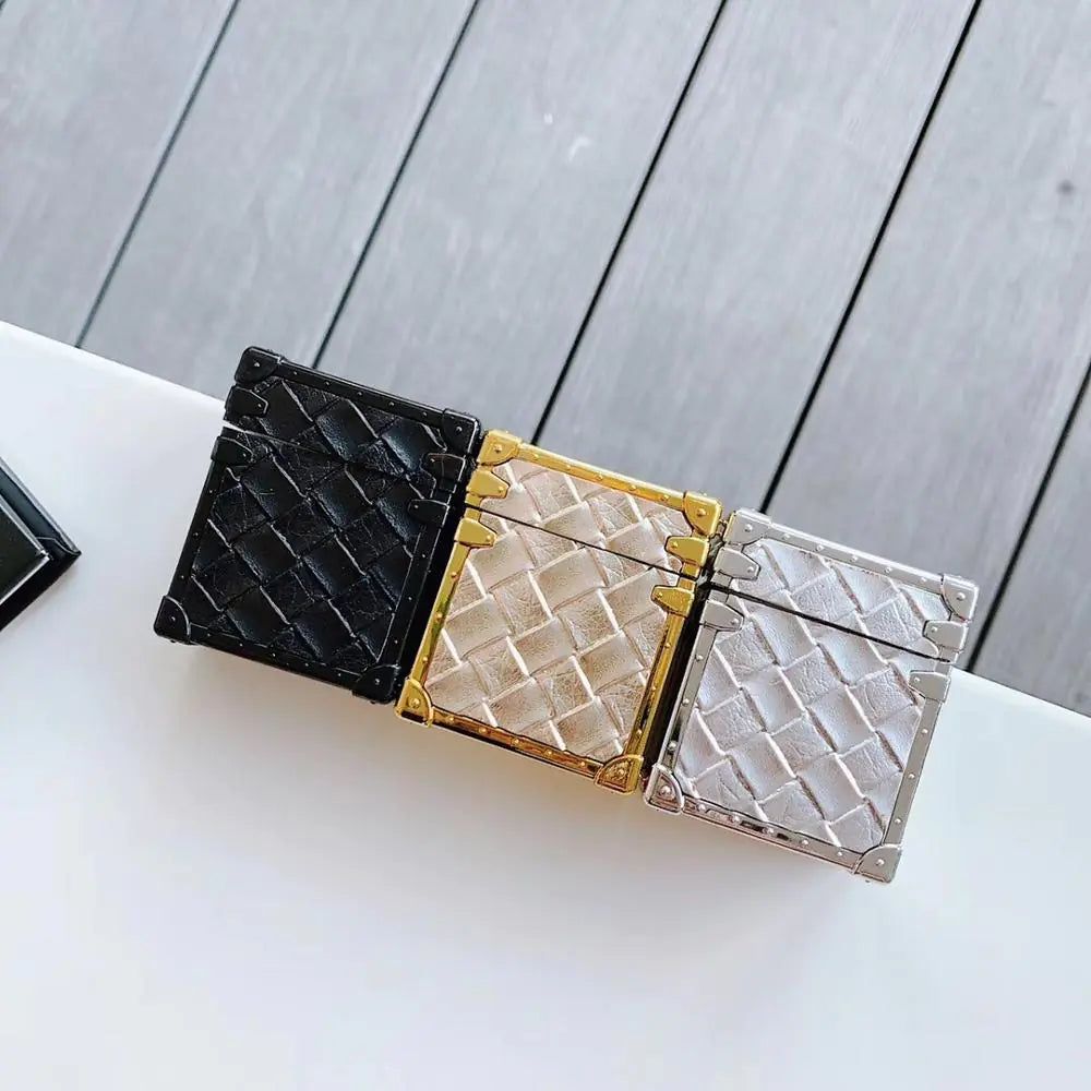 Woven Leather AirPods Case for Wireless Earbuds