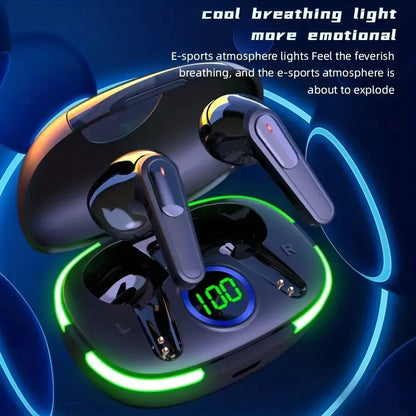 TWS V5.3 True Wireless Earbuds with RGB Light Case
