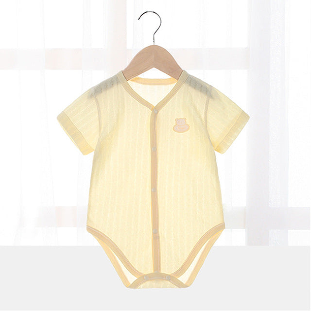 Summer Short Sleeve Newborn Bodysuits for Kids