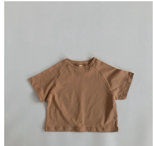 Boys' and Girls' Loose Basic Short Sleeve T-Shirts