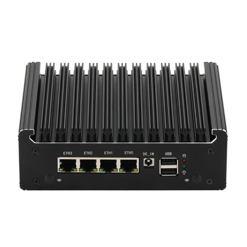 Jasper Lake Celeron N5105 Quad Core Firewall Micro Appliance Mini PC Nano PC Router PC with 8G RAM 128G SSD 4*i226-V RJ45 Port AES-NI