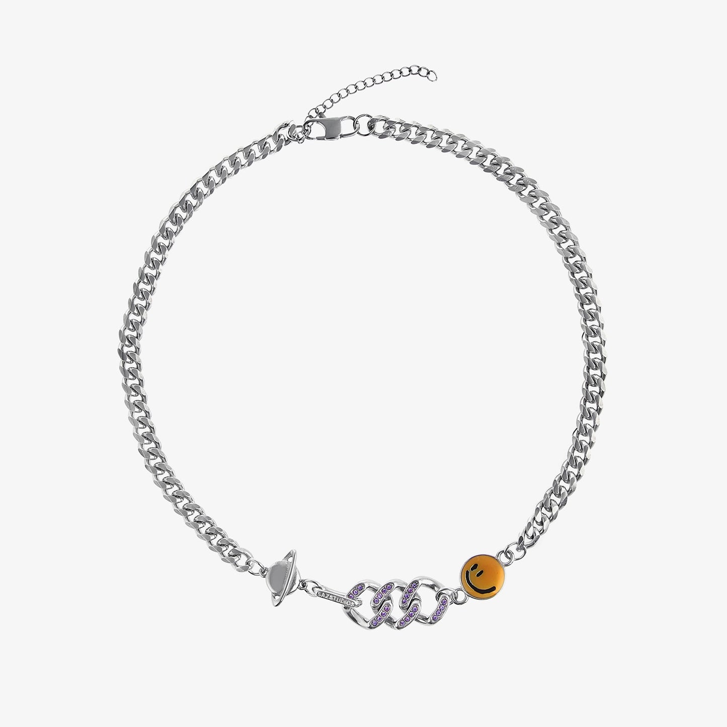 Planet Splicing Necklace Featuring Diamonds
