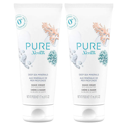 Gillette Venus PURE by Shaving Cream - Deep Sea Minerals 6 Oz (Pack of 2)