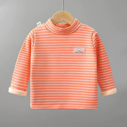 Children's Warm Plush Long-Sleeve T-Shirt