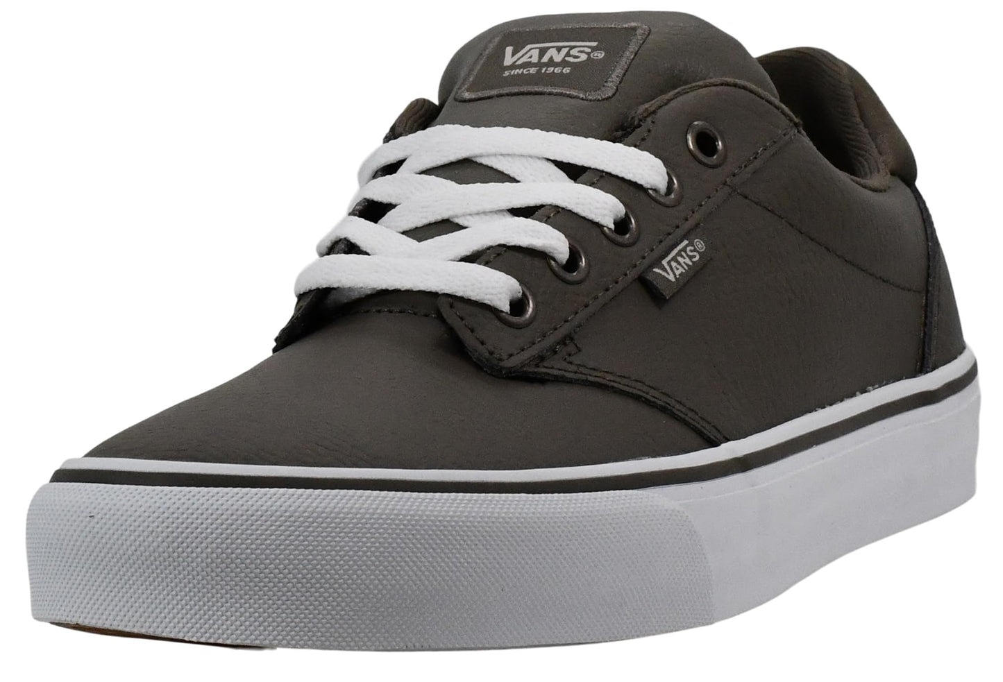 Vans Mens Atwood Deluxe Sneaker 2-Tone Leather Gray 7.5 M US