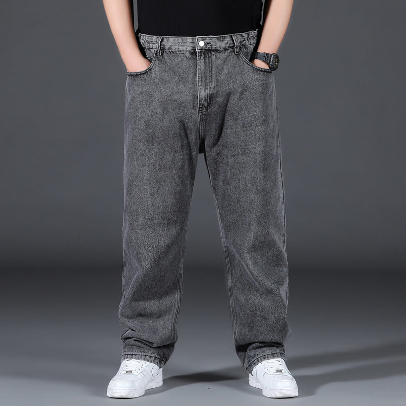 Trendy Plus Size Loose Straight Men's Jeans