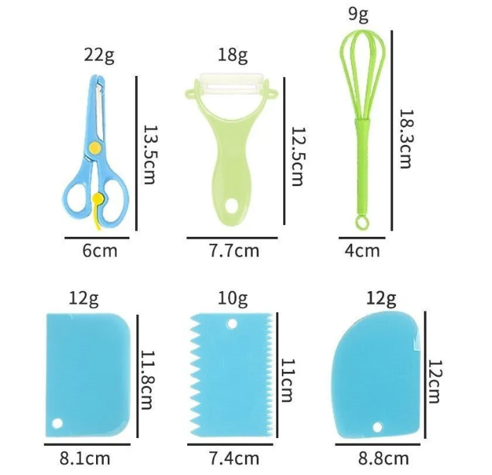 Children's Plastic Kitchen Tools Set