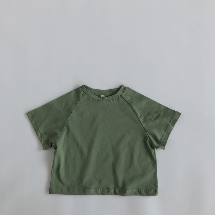 Boys' and Girls' Loose Basic Short Sleeve T-Shirts