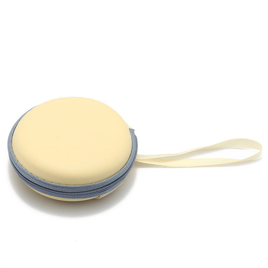 Portable Round Folding Eyeglasses Case with Magnetic Closure