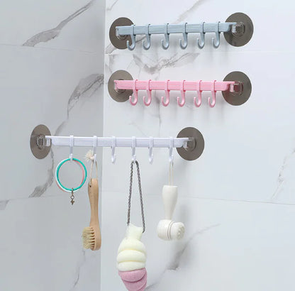 Creative Home Storage Rack with No-Trace Hooks