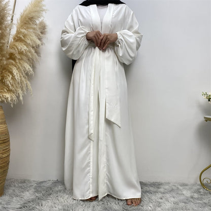 Lace Up Cardigan Robe with Cuffs and Pockets
