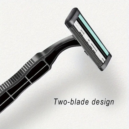 Twin Blade Stainless Steel Disposable Razors for Men