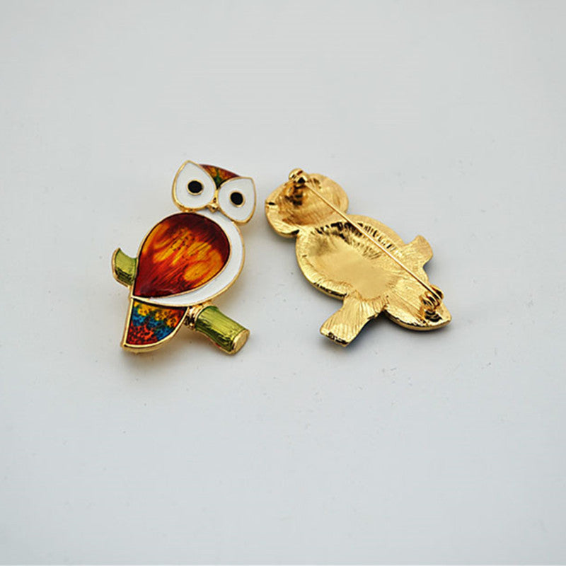 Vintage Cute Owl Brooch for Scarves and Shawls