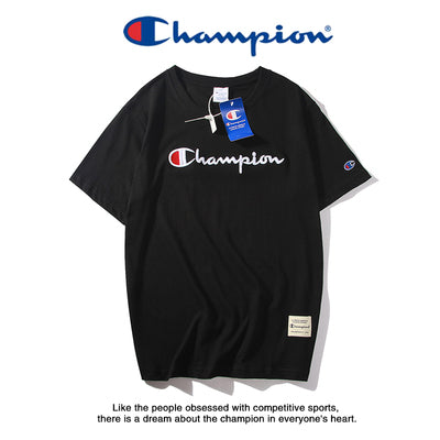 Japanese Style Champion 3D Embroidered Couple T-Shirts