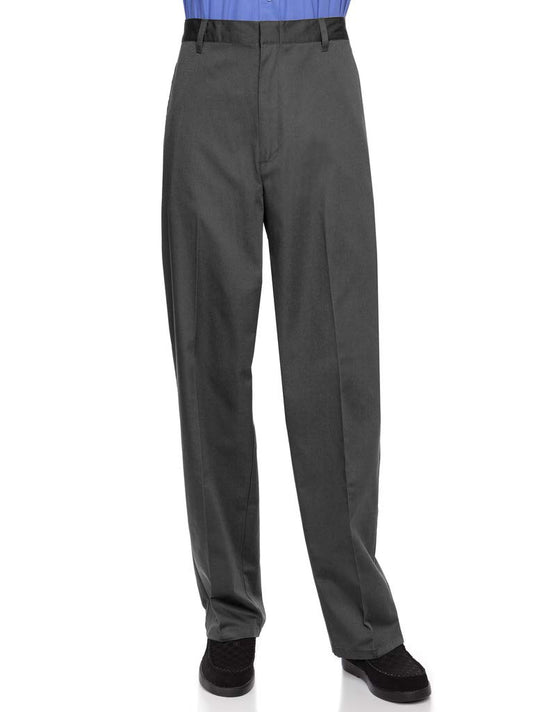 AKA Half Elastic Flat Front Mens Slacks Grey 42 Short 42W x 30L