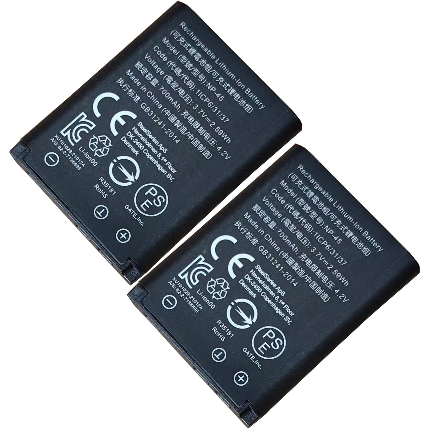 EXMUMCMR 2pack NP-45 700mAh Battery Replacement for Steelseries Arctis Nova Pro Wireless Headset Arctis Nova Pro Wireless Headset for Xbox Arctis Nova Pro Wireless Headset for PlayStation