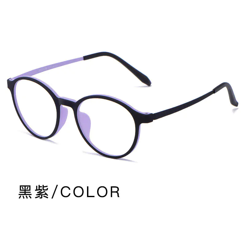 Fashionable Round TR90 Eyeglass Frames - Ultra Lightweight