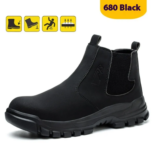 Steel Toe Cap Waterproof Anti-Smash & Anti-Puncture Work Shoes, Unisex, Multiple Colors & Sizes
